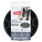 Zolux Voebrak Hond Slow Feed Met Zuignappen Silicone Grijs - 21,5 x 21,5 x 4,5 cm