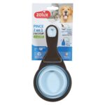 Zolux Voerschep 2 In 1 Schep / Afsluitklem Silicone Blauw - 19,5 x 10 x 4 cm