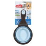 Zolux Voerschep 2 In 1 Schep / Afsluitklem Silicone Blauw - 22 x 12 x 4 cm