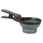 Zolux Voerschep 2 In 1 Schep / Afsluitklem Silicone Grijs - 19,5 x 10 x 4 cm