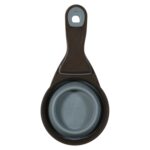 Zolux Voerschep 2 In 1 Schep / Afsluitklem Silicone Grijs - 19,5 x 10 x 4 cm