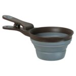 Zolux Voerschep 2 In 1 Schep / Afsluitklem Silicone Grijs - 22 x 12 x 4 cm