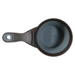 Zolux Voerschep 2 In 1 Schep / Afsluitklem Silicone Grijs - 22 x 12 x 4 cm