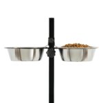 Zolux Voerstandaard Voerbak / Waterbak Verstelbaar Rvs - 2 x 1,5 l 21 cm 51 x 45 x 26,5
