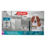 Zolux Voerstandaard Voerbak / Waterbak Verstelbaar Rvs - 2 x 1,5 l 21 cm 51 x 45 x 26,5