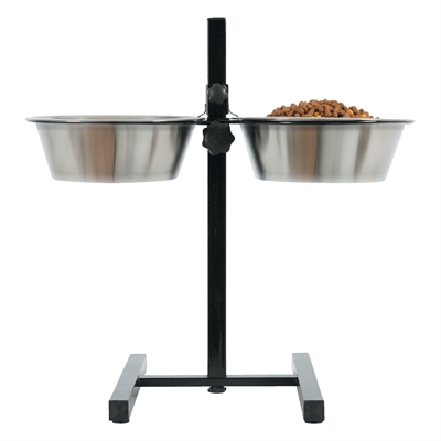 Zolux Voerstandaard Voerbak / Waterbak Verstelbaar Rvs - 2 x 2,5 l 24,5 cm 53,5 x 51 x 2