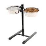 Zolux Voerstandaard Voerbak / Waterbak Verstelbaar Rvs - 2 x 2,5 l 24,5 cm 53,5 x 51 x 2