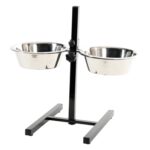Zolux Voerstandaard Voerbak / Waterbak Verstelbaar Rvs - 2 x 2,5 l 24,5 cm 53,5 x 51 x 2