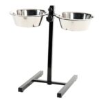 Zolux Voerstandaard Voerbak / Waterbak Verstelbaar Rvs - 2 x 2,5 l 24,5 cm 53,5 x 51 x 2