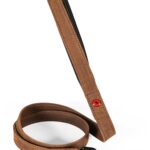 Zolux Expert Hondenriem Premium Leer / Neopreen Bruin - 100 x 2 cm