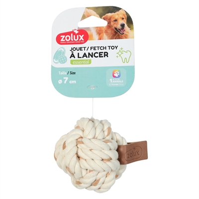 Zolux Touwbal Leather Touch - 9,5 x 7 x 7 cm