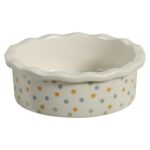 Zolux Voerbak Cosy Gestipt Keramiek Wit - 10 x 10 x 3,5 cm 100 ml