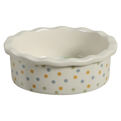 Zolux Voerbak Cosy Gestipt Keramiek Wit - 10 x 10 x 3,5 cm 100 ml