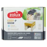 Zolux Knaaghuis Cosy Hamster / Rat / Muis Hout - 17,5 x 14 x 15 cm