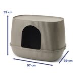 Savic Kattenbak Moona Warm Grijs - 57 x 39 x 39 cm