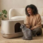 Savic Kattenbak Moona Warm Grijs - 57 x 39 x 39 cm
