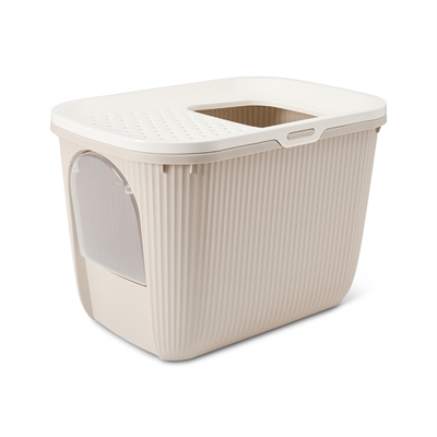 457505.jpg Savic Kattenbak Ease-In Wit / Mokka - 58 x 39 x 39 cm