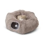 Savic Snuggle Tunnel / Kattenmand Warm Grijs - 85 x 85 x 26,5 cm