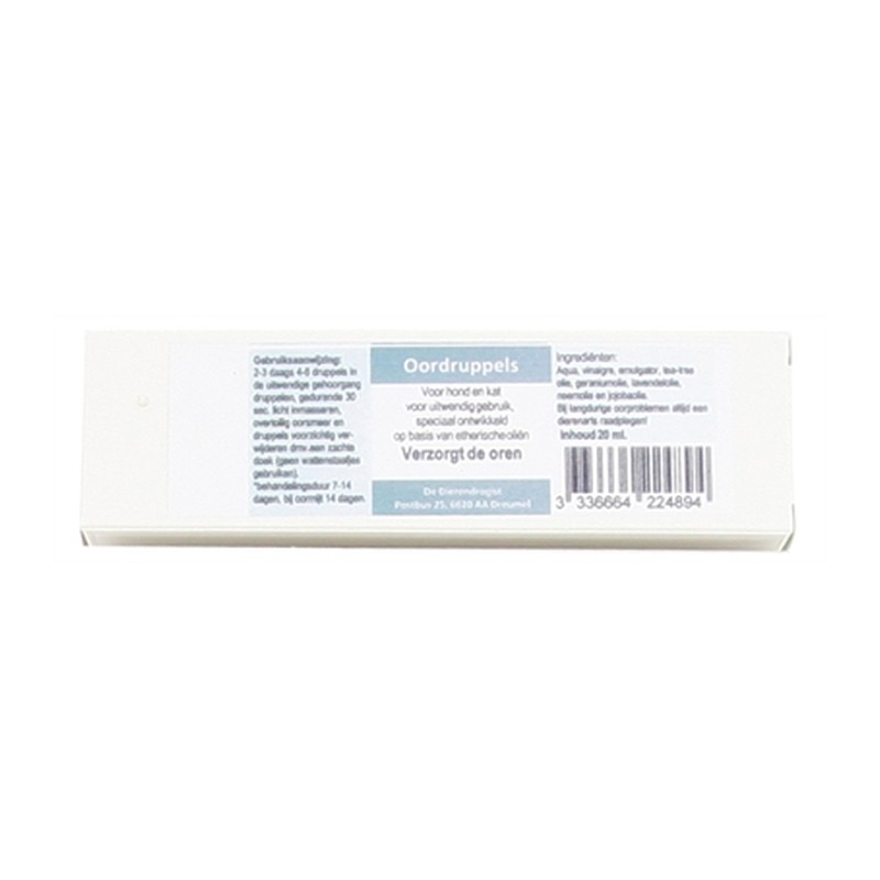 HuisdierXL VDM 46637 image derivative v1 Dierendrogist Oordruppels Hond / Kat - 20 ml