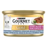 Gourmet Gold Luxe Mix Zeevis In Saus Met Spinazie - 24 x 85 g