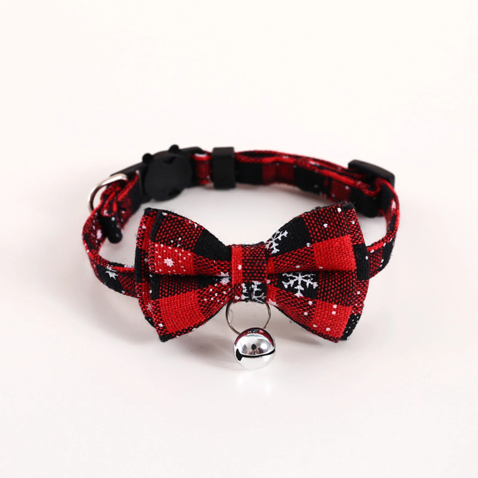 S094668390ede45fd8fd4e09b6648f7928-1.webp Verstelbare kattenhalsband met strik en belletje – Rood - Afbeelding 1