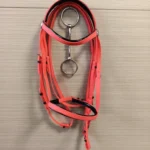 Driedelige tuigset met neusriem - Rood