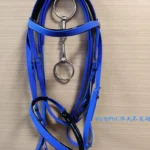 Driedelige tuigset met neusriem - Blauw