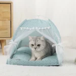 Tentvormig kattenbed – Groen / M 40x40cm