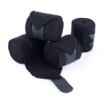 Fleece beenbeschermers voor paarden – 4 stuks, zwart