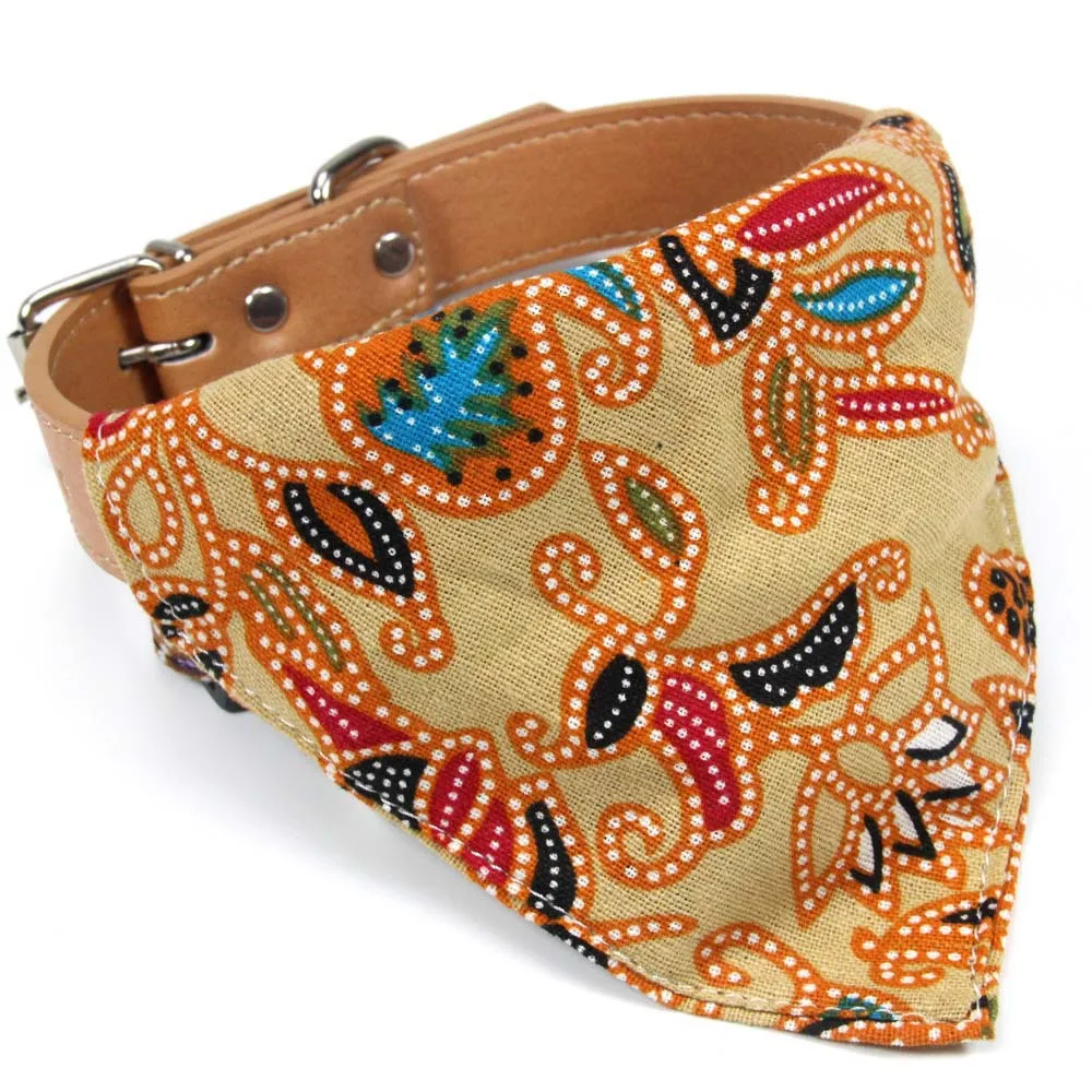 S45c16b09eafc4cd495f8968737fa846d6-1.webp Driehoekige stoffen bandana voor honden – Geel / L36-46CM - Afbeelding 1