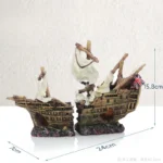 Aquariumdecoratie in de vorm van een gezonken piratenschip - E