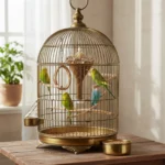 Vogelspeeltje van palmblad en papier - Afbeelding 3