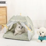 Tentvormig kattenbed – Fruitgroen / S 35x35cm