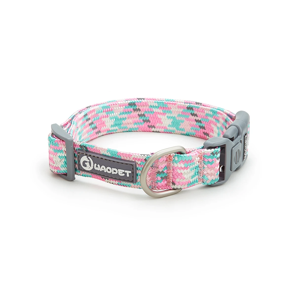 S5c88d13037234f32a01d53bd071151223-1.webp Reflecterende nylonhalsband voor honden – Roze / S (20 mm) - Afbeelding 1