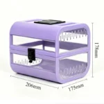 Transparante transportbox voor reptielen – Paars