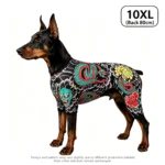 Full-body tattoo-kostuum voor honden en katten – 10XL – ruglengte 80 cm