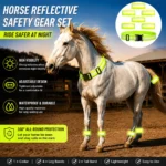 7-delige reflecterende paardenset met beenbeschermers - Afbeelding 2