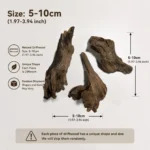 Houten decoratietak voor aquarium - 3 stuks -  5-10cm