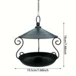 Hangende metalen vogelvoeder