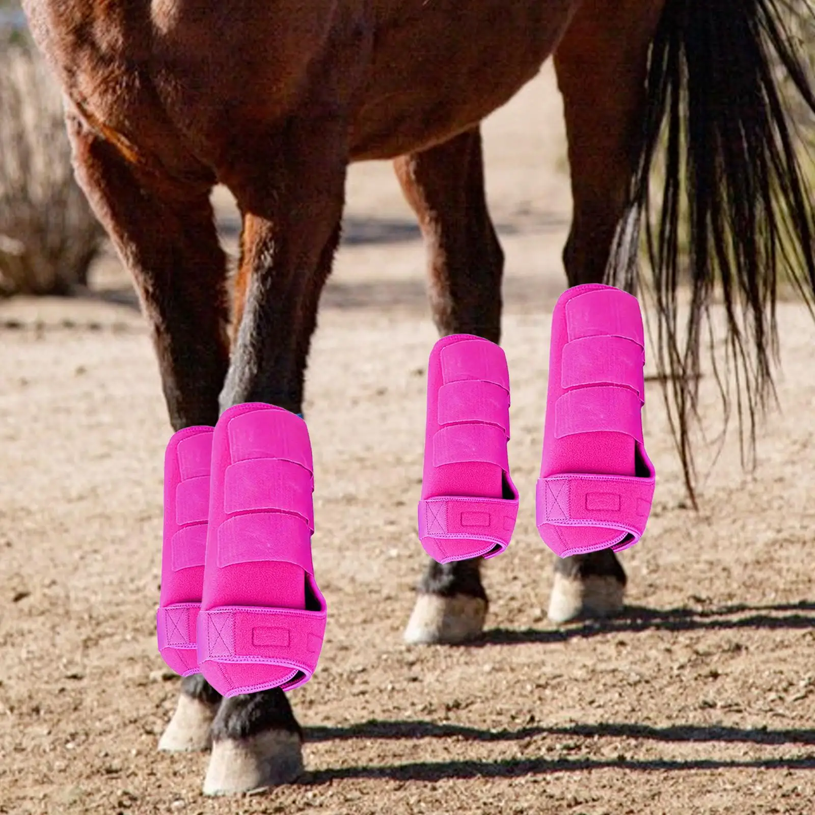 S81d7190ee83f4d4fbee7707df3c02f6dF-1.webp Neopreen beenbeschermers voor paarden – Roze - L - Afbeelding 1