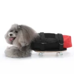 Houten mobiliteitskar voor honden – Zwart / L