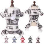 CDDMPET kerstjumpsuit voor honden en katten – Grijs / M