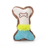 Pluche hondenbot met pieper – Blauw-wit