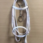Driedelige tuigset met neusriem - Wit