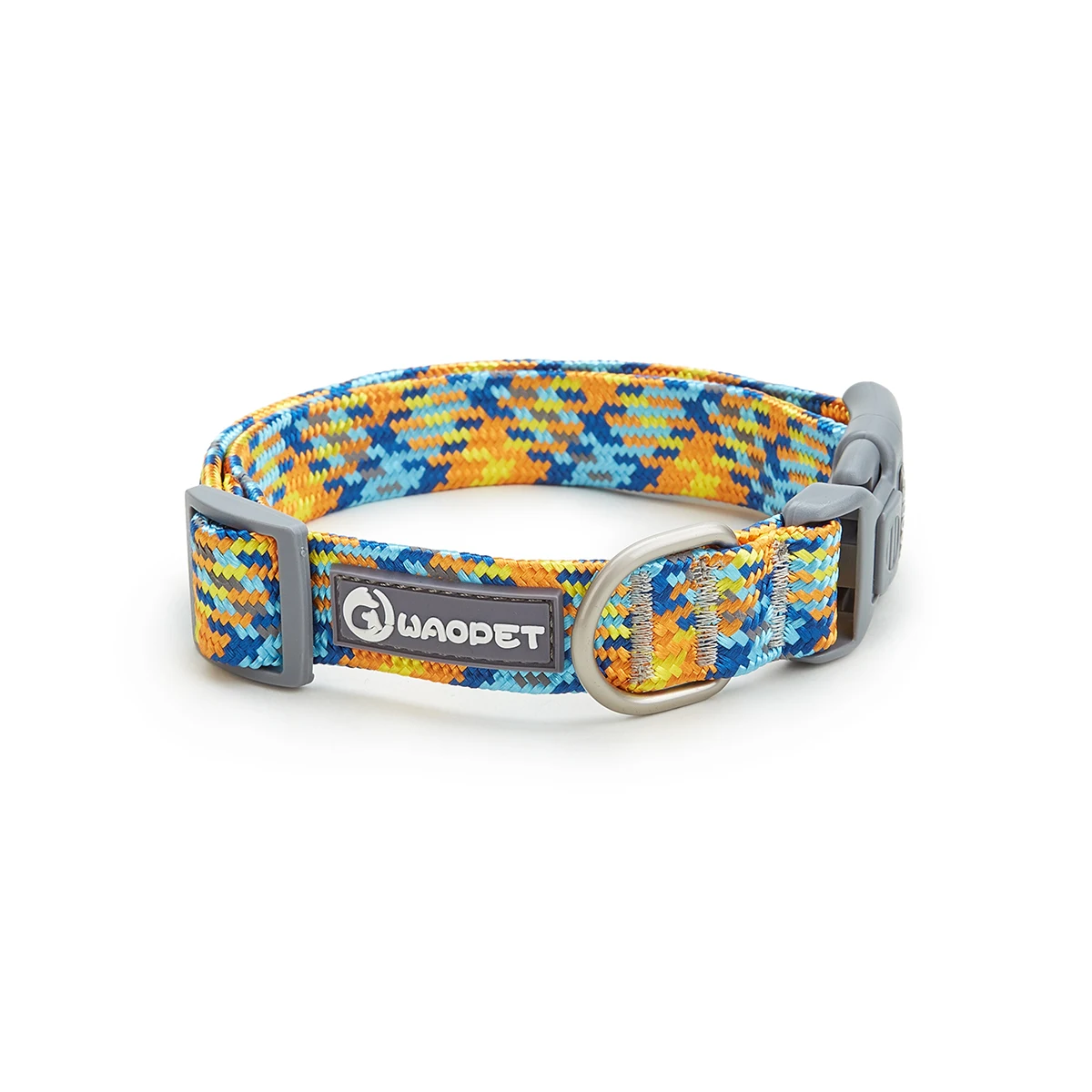 Sa5456dfed82d4cb2bf71b3c0403fe13fy-1.webp Reflecterende nylonhalsband voor honden – Oranje / S (20 mm) - Afbeelding 1