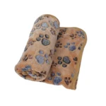 Coralfleece huisdierendeken – Koffiebruin / M – 76 × 52 cm