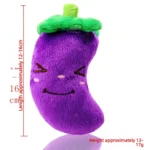 Pluche hondenspeeltje met piepgeluid – Aubergine