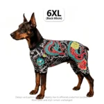 Full-body tattoo-kostuum voor honden en katten – 6XL – ruglengte 60 cm