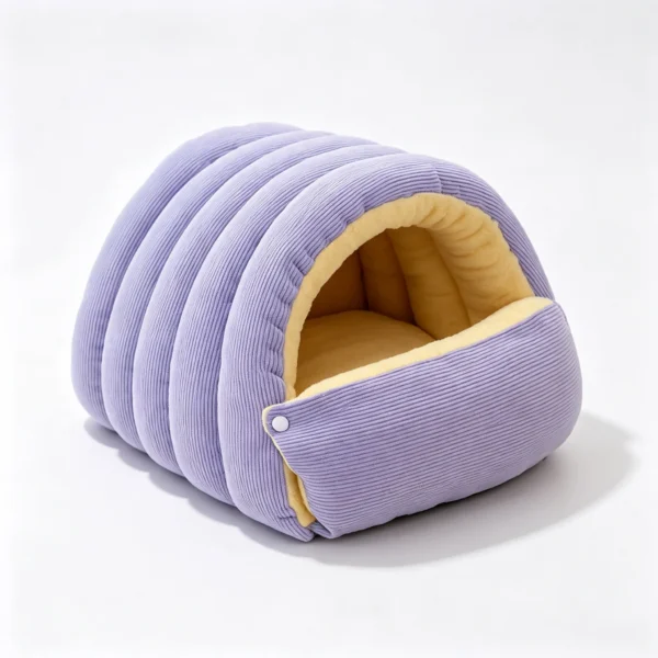 Wasbaar kattenbed met afneembare hoes - Paars / L