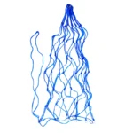 Hooinet van gevlochten PE-touw – Blauw